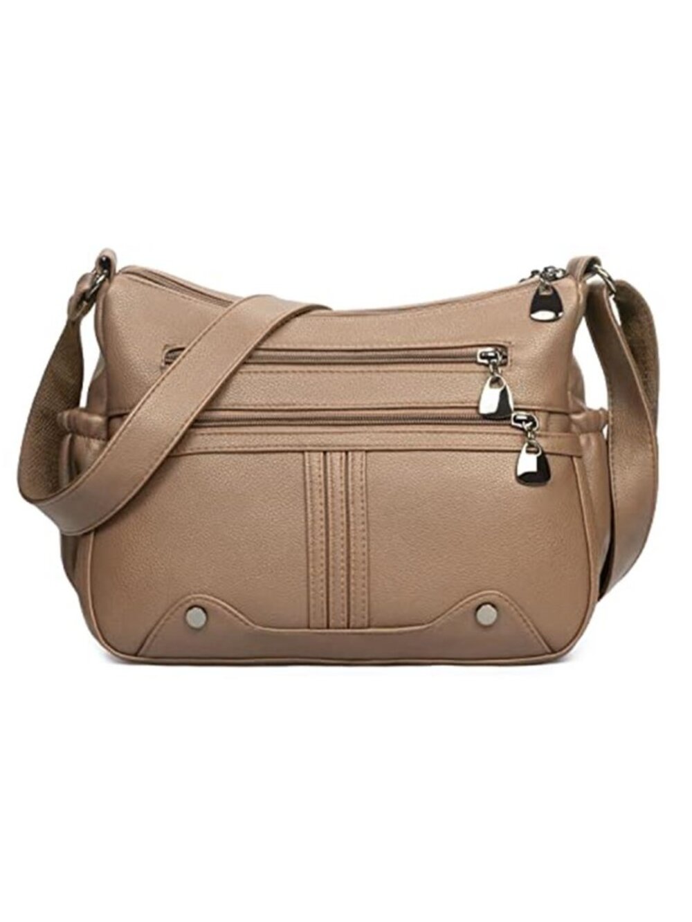 Womens PU Leather Crossbody Shoulder Bag Multi Pocket Travel Handbag Zipper